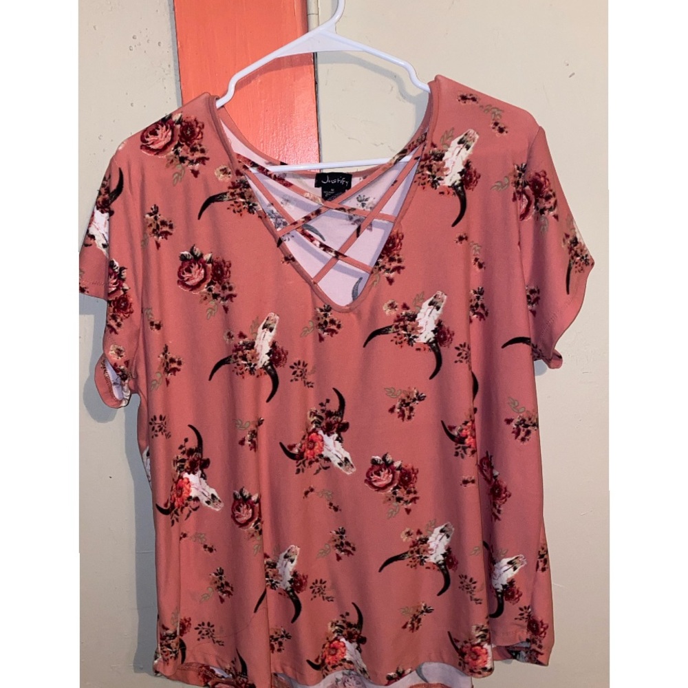 Cross neck blouse